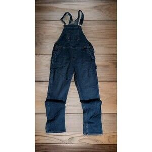 Dickies Women Boyfriend Bib Overalls Dark Wash Denim Stretch Size M NWT